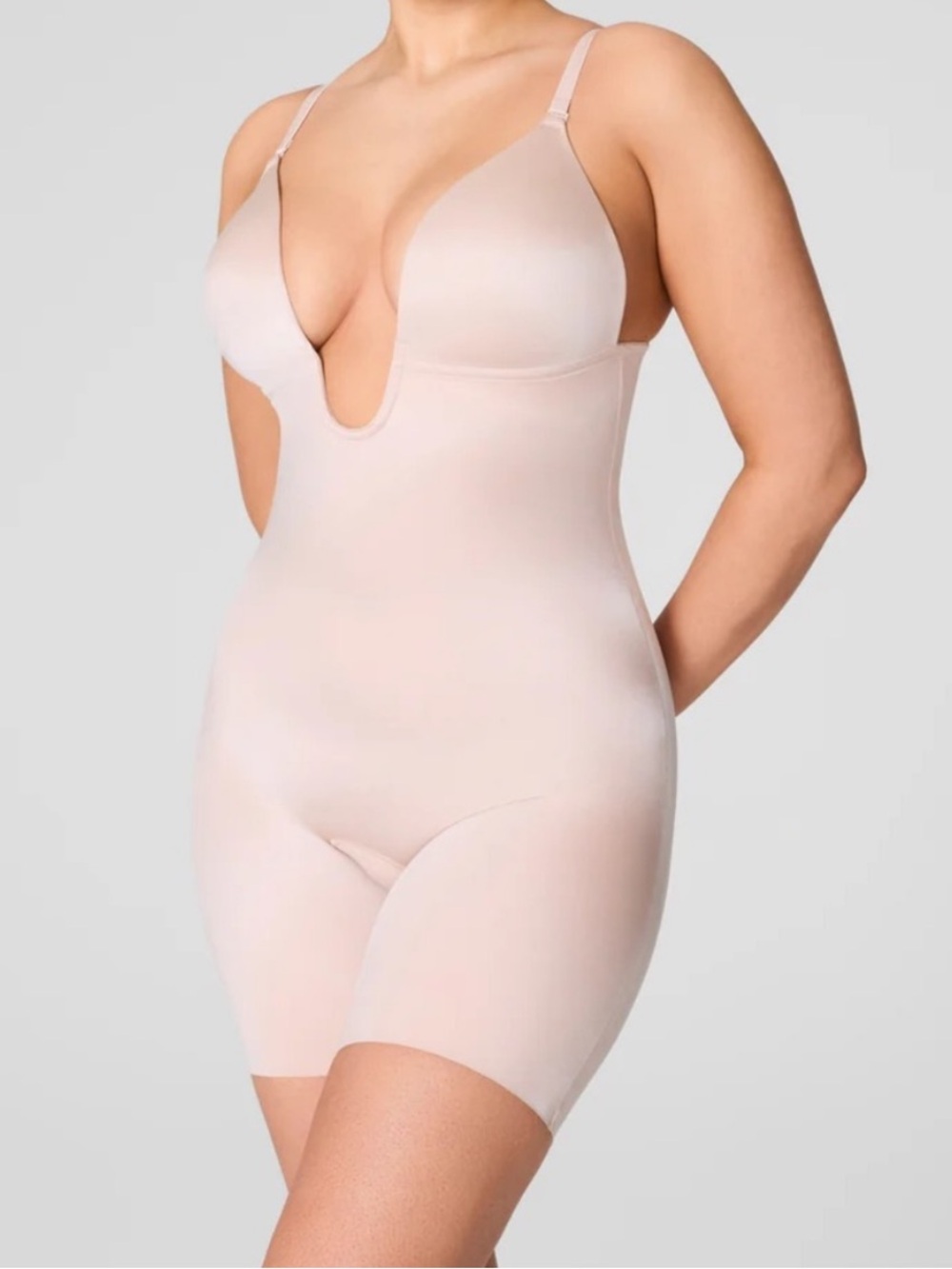 SPANX Nude Deep-V Shaping Bodysuit